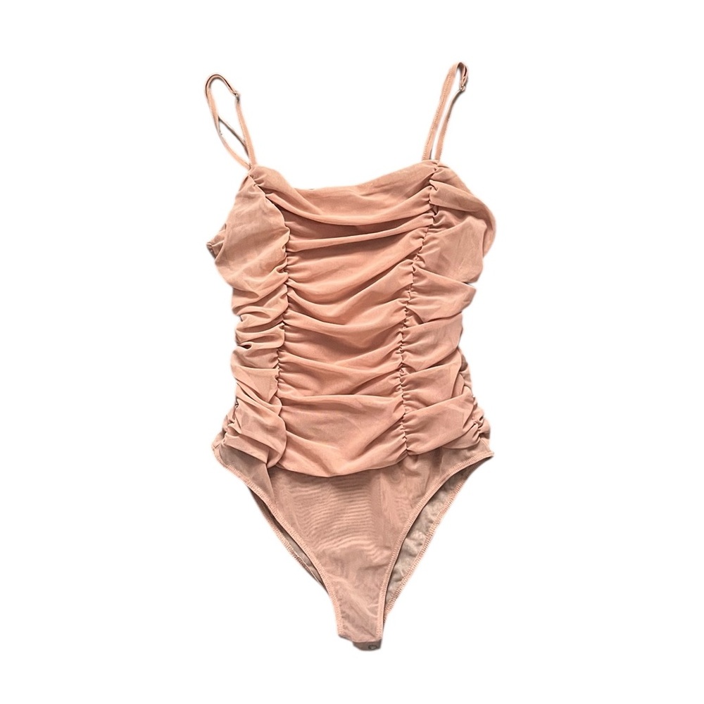 Forever 21 Pink Ruched Bodysuit Size S